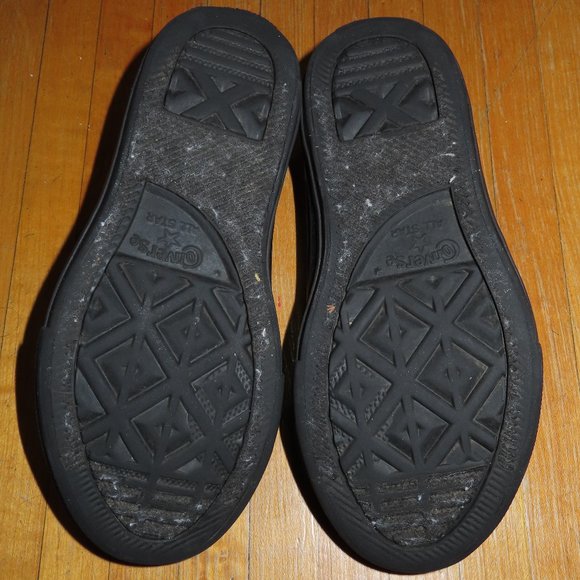 Converse All Star black mono & blue canvas low top sneakers shoes 11 - Picture 8 of 14